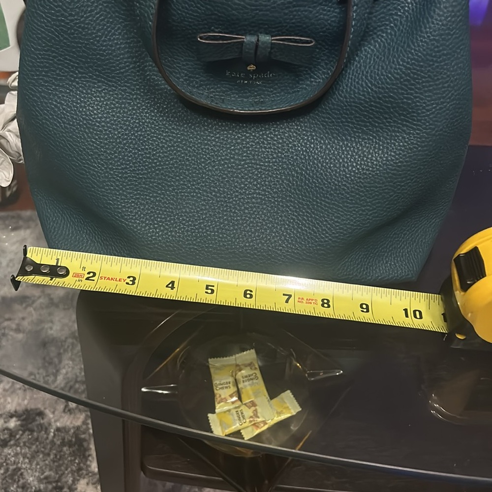 Kate Spade Green Satchel with Textured Leather Finish.send offers - Picture 9 of 14